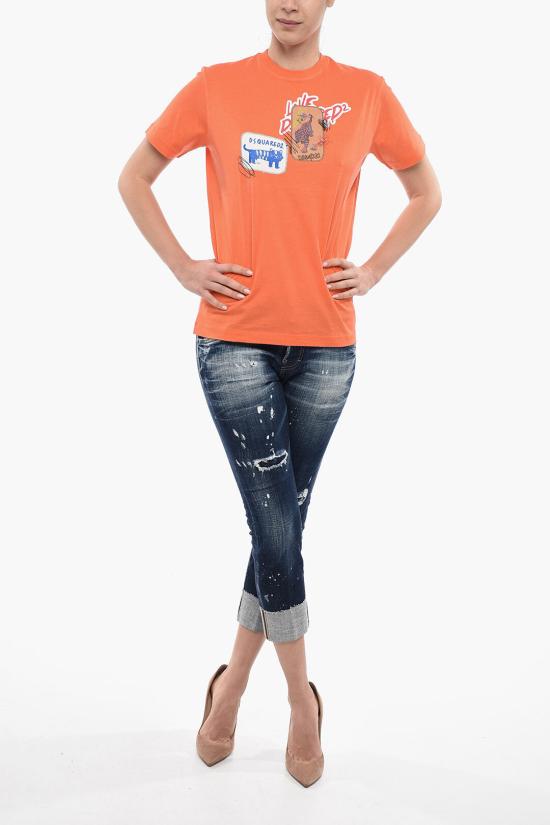  디스퀘어드2 반팔 티셔츠 S75GD0236 S22427 184 Orange - DSQUARED2