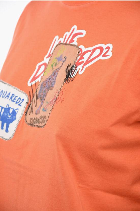  디스퀘어드2 반팔 티셔츠 S75GD0236 S22427 184 Orange - DSQUARED2