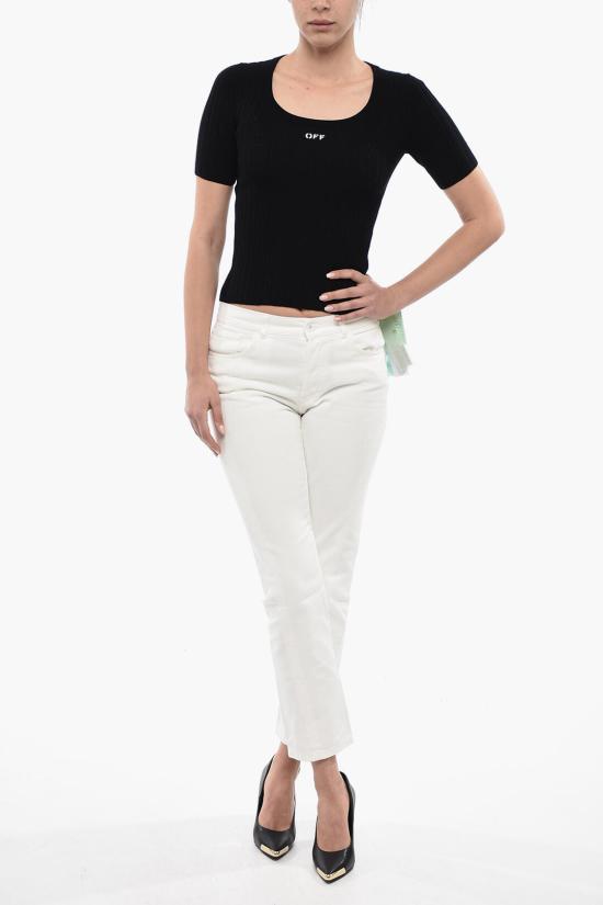  오프화이트 데님 팬츠 OWYA054S23DEN0020100 White - OFF WHITE