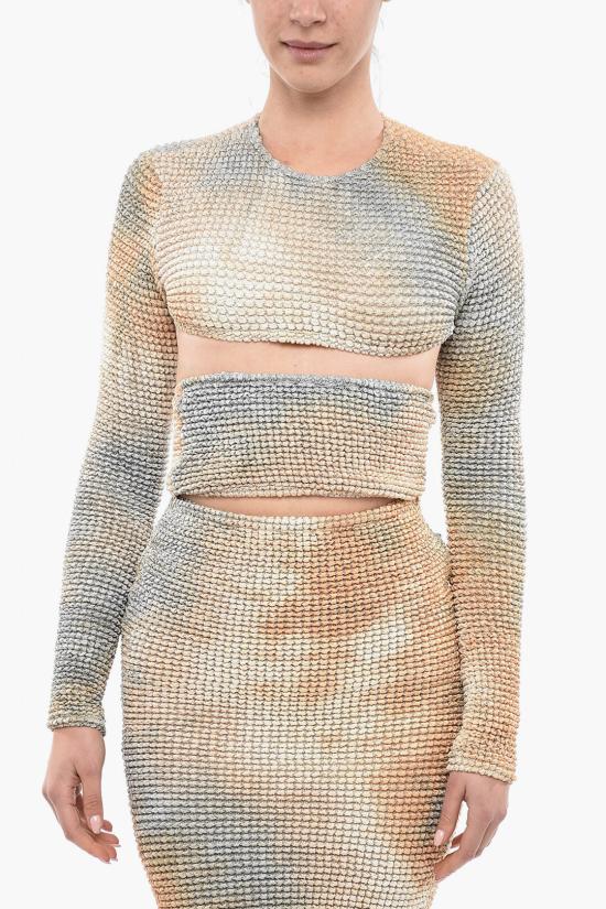  오프화이트 긴팔 티셔츠 OWAD216S23FAB0056200 Beige