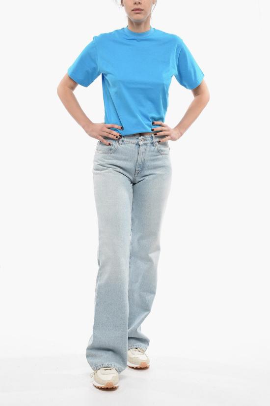  오프화이트 데님 스트레이트 팬츠 스트레이트 팬츠 OWYA047F22DEN0014000 Light blue - OFF WHITE