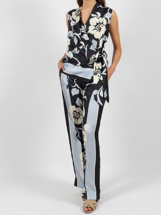  파로쉬 블라우스 D312493 STEVIA 878 FANTASIA AZZURRO - PAROSH