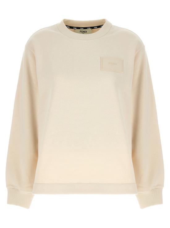  펜디 / 여성 로고 패치 티셔츠 FAF343AK9SF1M2A White BPG