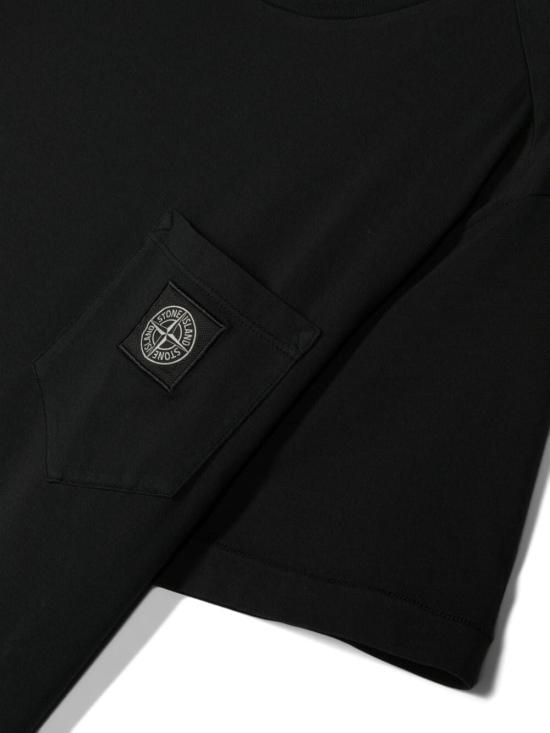  [키즈] 스톤 아일랜드 티셔츠 801620347 V0029 BLACK - STONE ISLAND