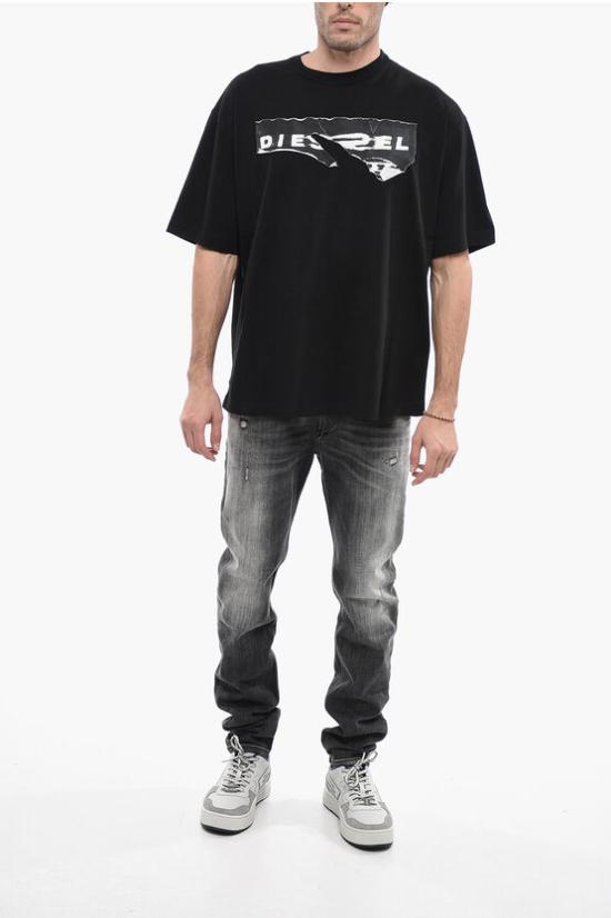  디젤 반팔 티셔츠 A08526 0JYYF 9XX Black - DIESEL