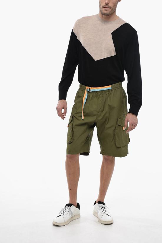  마르셀로 불론 숏팬츠 CMCS001S23FAB0015610 Green - MARCELO BURLON