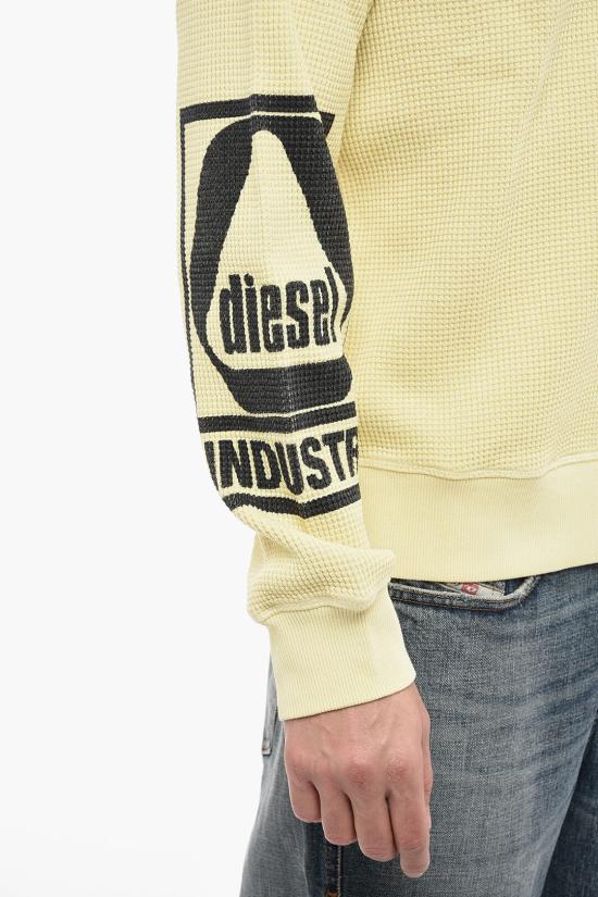  디젤 긴팔 티셔츠 A08705 0BKAA 21G Yellow - DIESEL