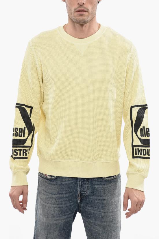  디젤 긴팔 티셔츠 A08705 0BKAA 21G Yellow