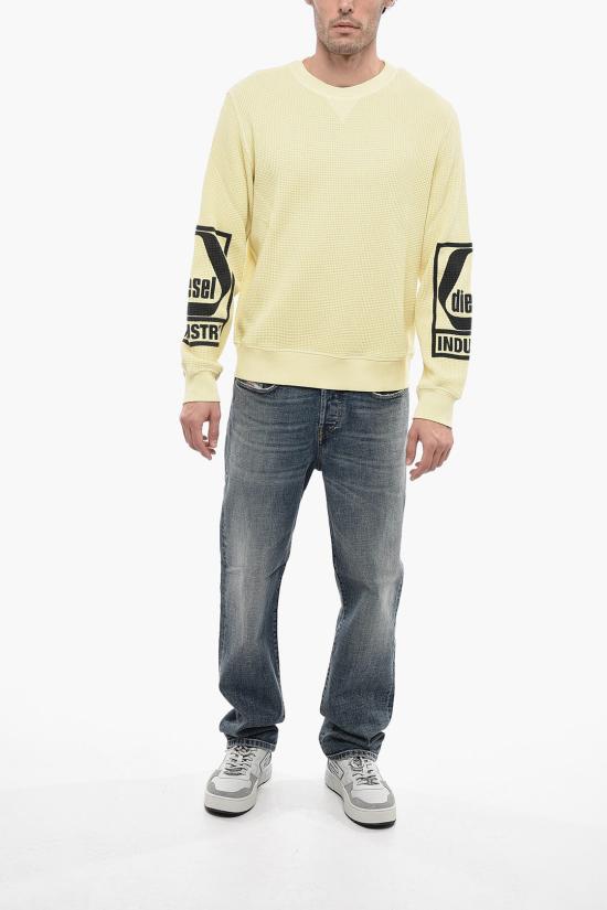  디젤 긴팔 티셔츠 A08705 0BKAA 21G Yellow - DIESEL