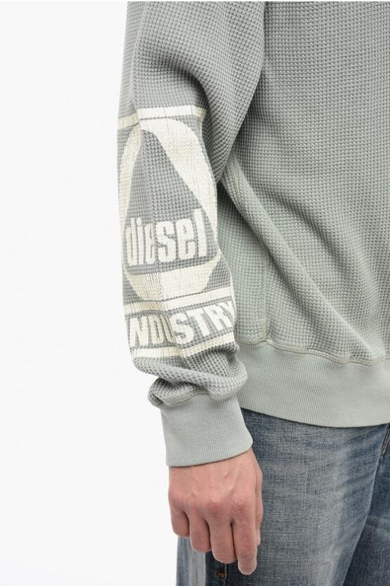  디젤 긴팔 티셔츠 A08705 0BKAA 9BL Green - DIESEL