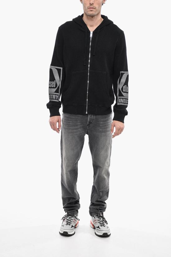  디젤 후드 티셔츠 A09976 0BKAA 900 Black - DIESEL