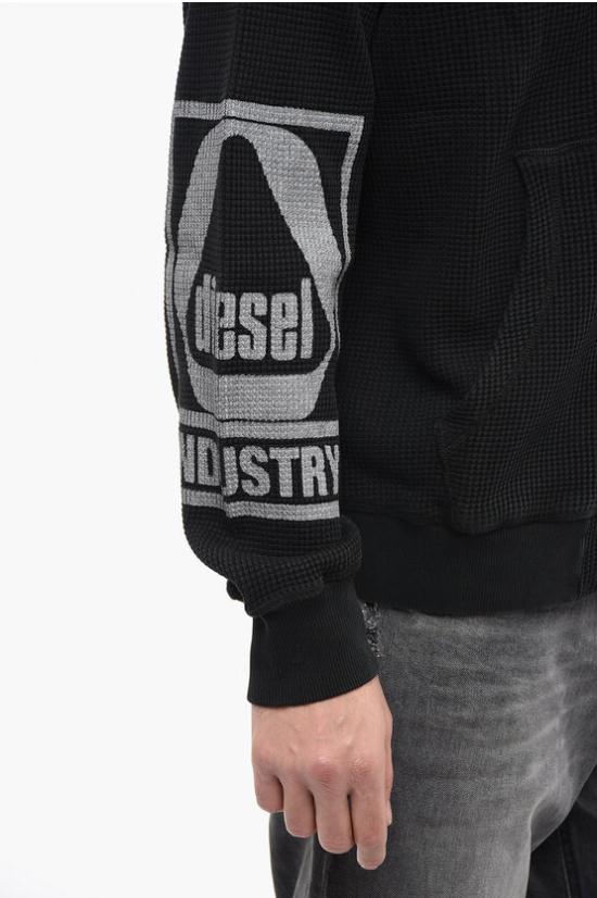  디젤 후드 티셔츠 A09976 0BKAA 900 Black - DIESEL