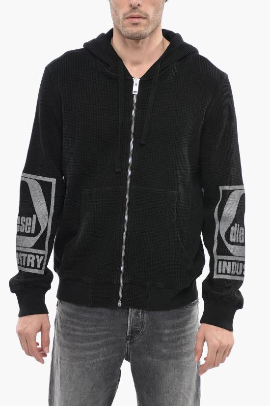  디젤 후드 티셔츠 A09976 0BKAA 900 Black