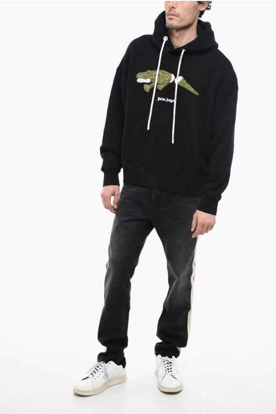 팜앤젤스 후드 티셔츠 PMBB058C99FLE0021055 Black - PALM ANGELS