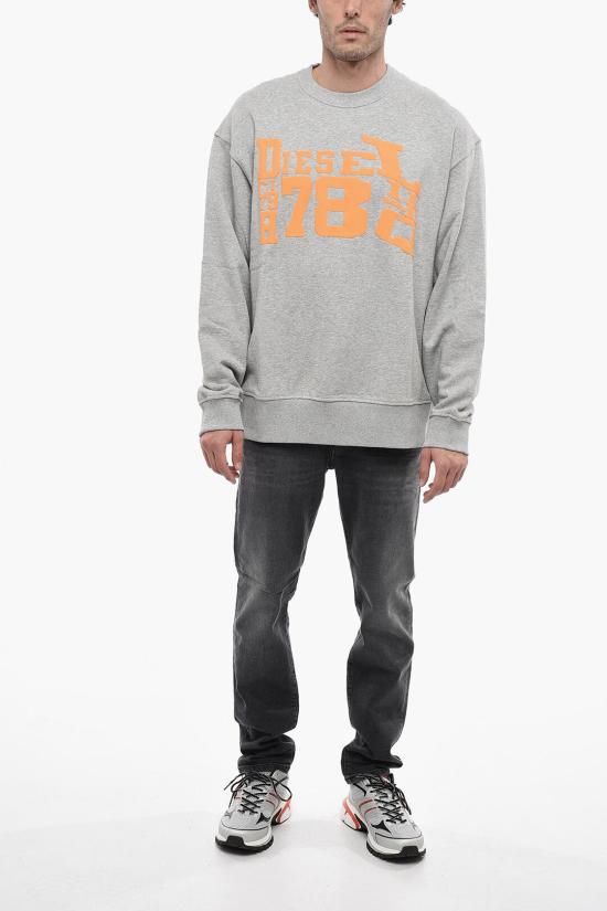 디젤 긴팔 티셔츠 A08669 0BAWT 9CB Gray - DIESEL