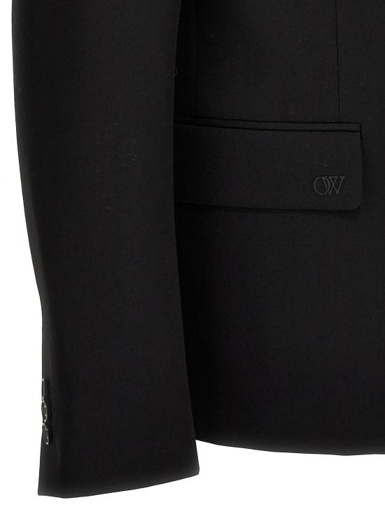  오프화이트 수트 자켓 OMEN063F23FAB00110101010 Black - OFF WHITE