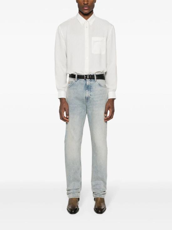  생로랑 긴팔 셔츠 712700 Y1I53 9782 BEIGE GRIS NOIR - SAINT LAURENT