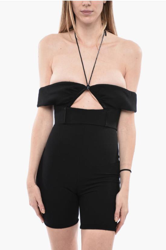  생로랑 점프수트 684827Y5E47 1000 Black - SAINT LAURENT