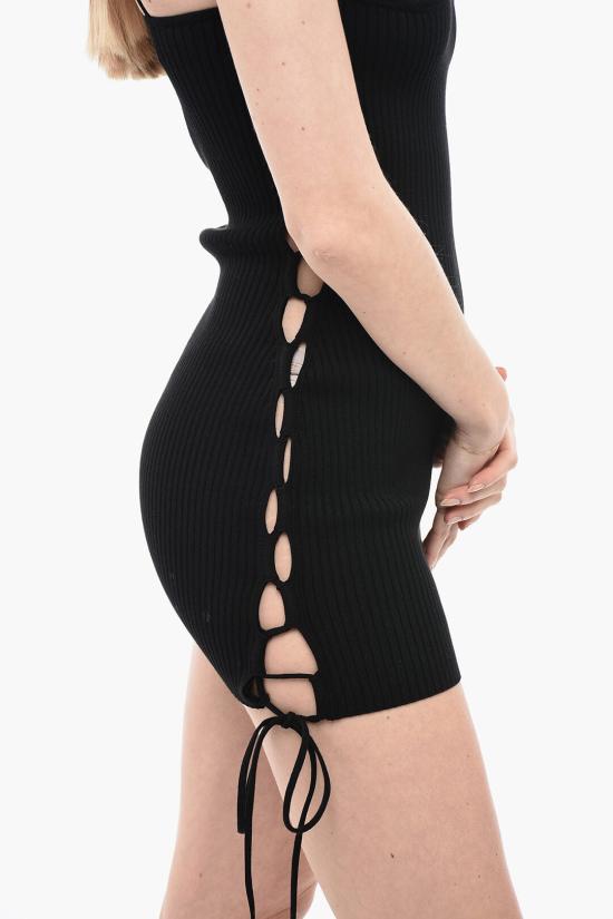  오프화이트 숏 원피스 OWHI083S23KNI001 1000 Black - OFF WHITE