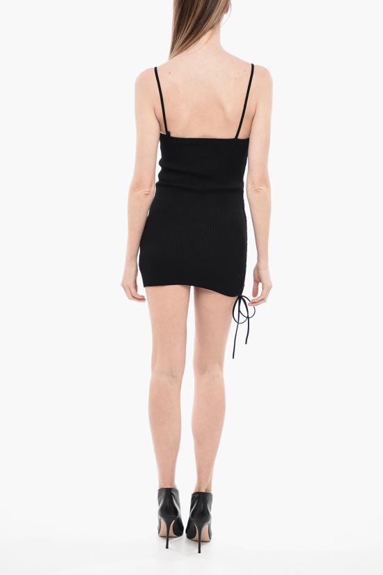  오프화이트 숏 원피스 OWHI083S23KNI001 1000 Black - OFF WHITE