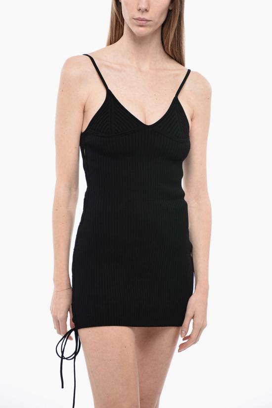  오프화이트 숏 원피스 OWHI083S23KNI001 1000 Black - OFF WHITE