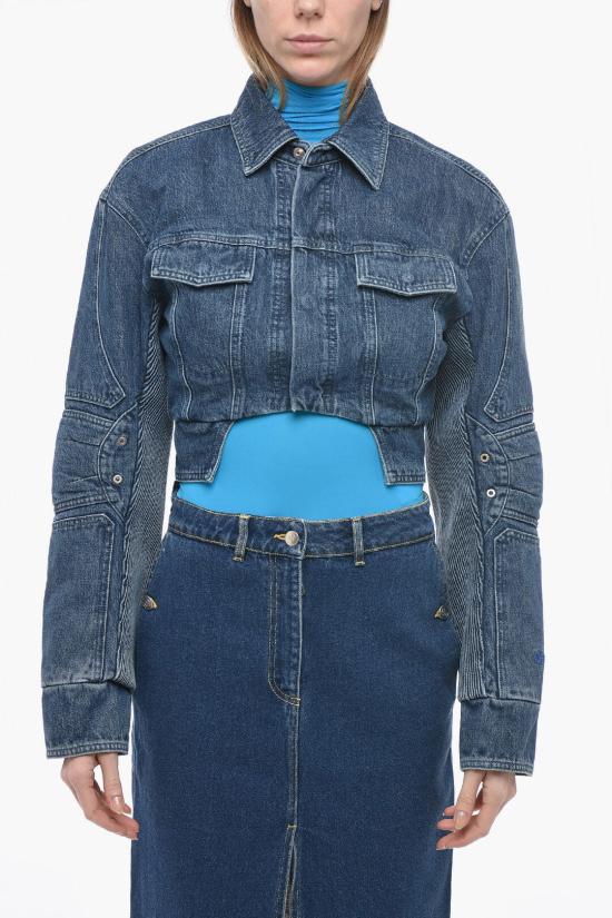  오프화이트 데님 자켓 자켓 OWYE044S23DEN001 4500 Blue