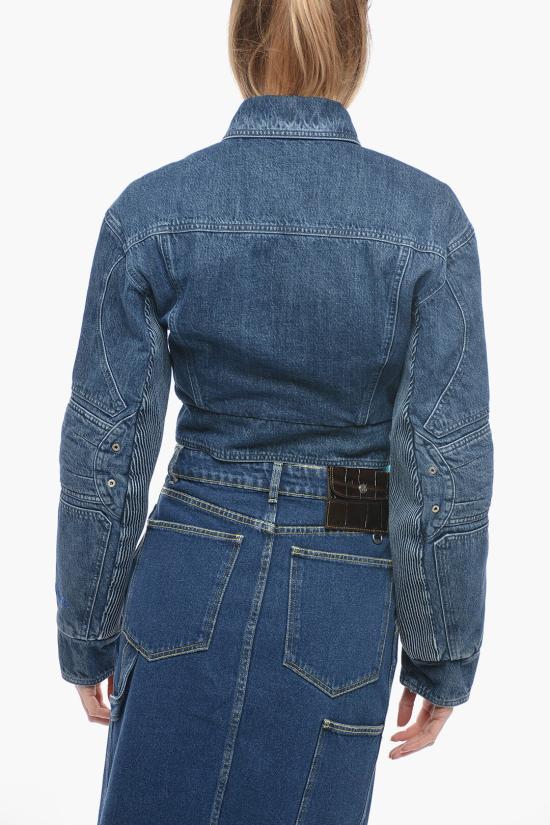  오프화이트 데님 자켓 자켓 OWYE044S23DEN001 4500 Blue - OFF WHITE