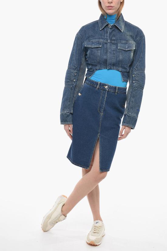  오프화이트 데님 자켓 자켓 OWYE044S23DEN001 4500 Blue - OFF WHITE