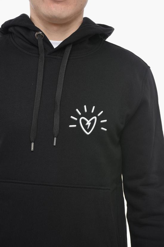  닐바렛 후드 티셔츠 PBJS038S S501S 3278 Black - NEIL BARRETT