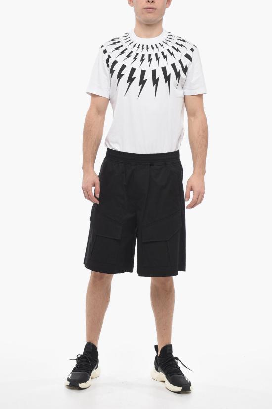  닐바렛 숏팬츠 PBPA091D U003 01 Black - NEIL BARRETT