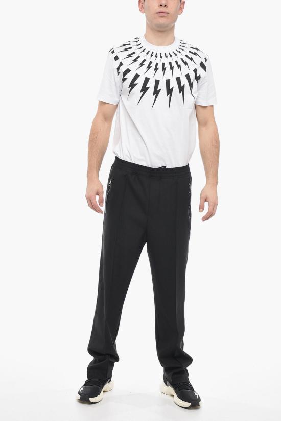  닐바렛 스트레이트 팬츠 PBPA062 U008 01 Black - NEIL BARRETT