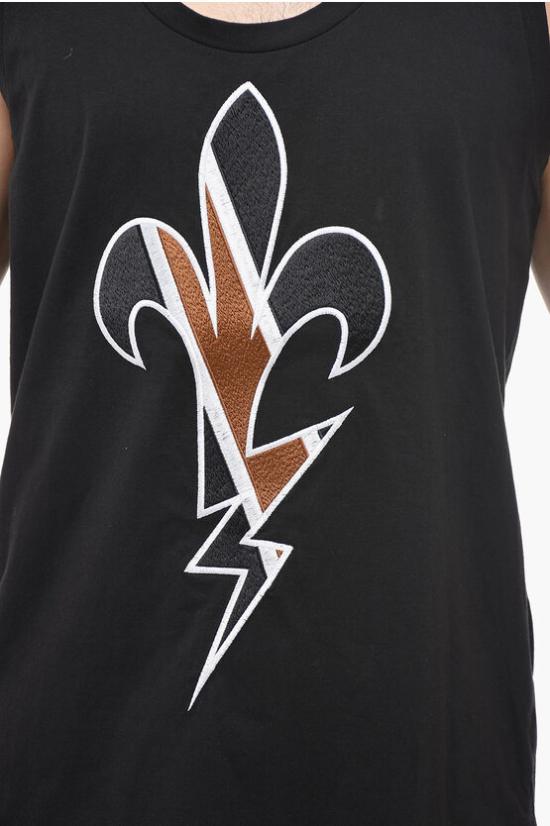  닐바렛 민소매 티셔츠 BJT248E E515 01 Black - NEIL BARRETT