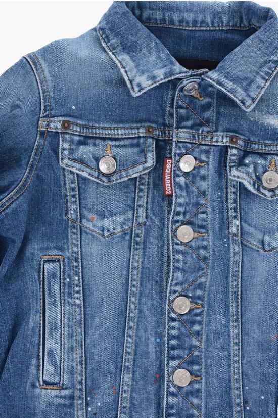  [키즈] 디스퀘어드2 데님 자켓 DQ0395 D0A2M DQ01 Blue - DSQUARED2
