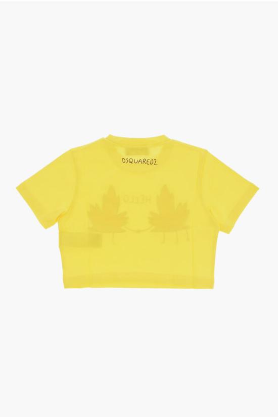  [키즈] 디스퀘어드2 티셔츠 DQ1572 D00MM DQ205 Yellow - DSQUARED2