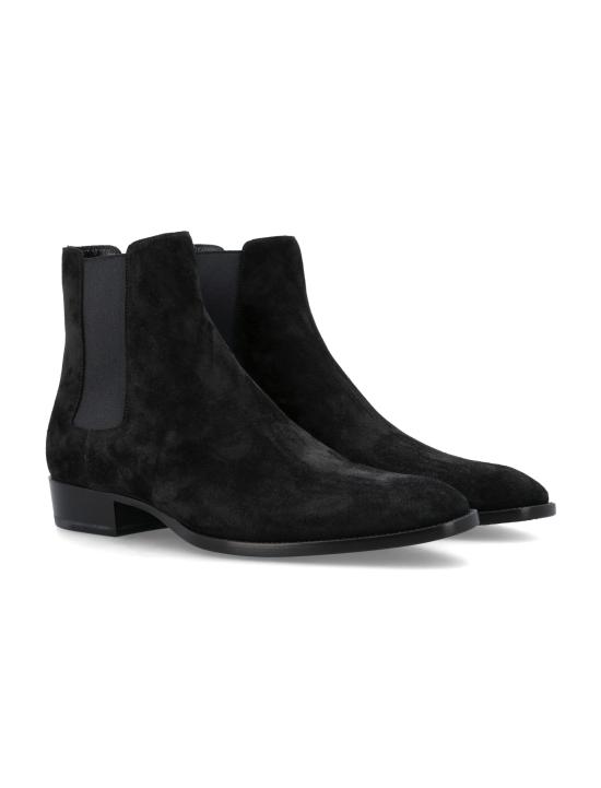 24FW 생로랑 와이어트 첼시 부츠  443208BT300 1000 - SAINT LAURENT