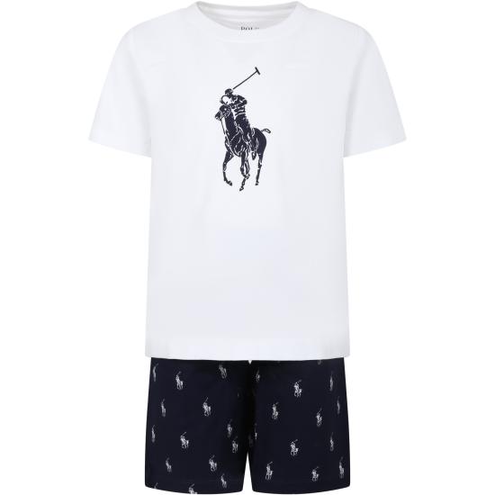 25FW [키즈] 랄프 로렌 캐주얼 세트 24SMRL9P0141 BCV BLUE