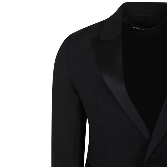 25FW [키즈] 디스퀘어드2 자켓 DQ2265 D0A8A D2J449U DQ900 BLACK - DSQUARED2