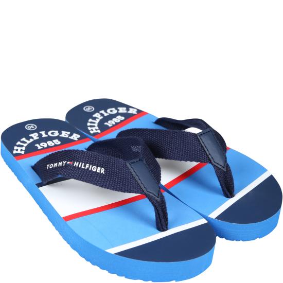  [키즈] 타미힐피거 플립플랍 T3B8 33447 0058800 BLUE - TOMMY HILFIGER