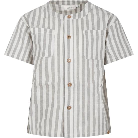  [키즈] Lil' atelier 패턴 셔츠 13228099 TURTLEDOVE IVORY