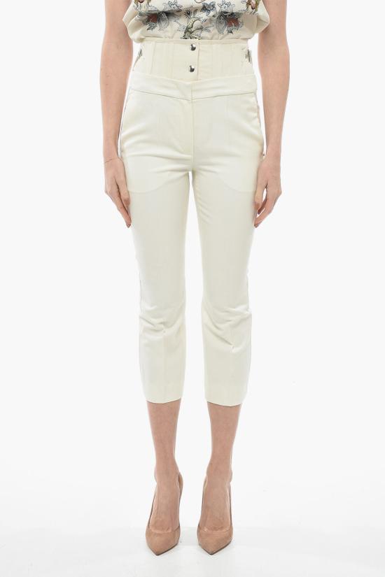  막스마라 스트레이트 크롭 팬츠 21310228600 002 White