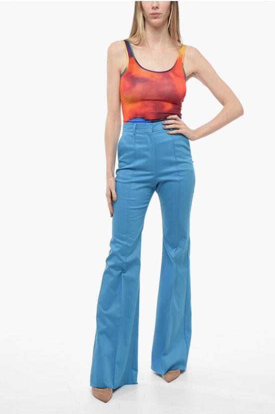  스포트막스 스트레이트 스트레이트 팬츠 21310721600 008 Blue - SPORTMAX