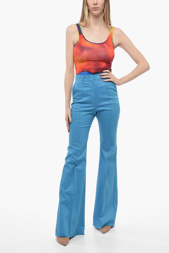  스포트막스 스트레이트 스트레이트 팬츠 21310721600 008 Blue - SPORTMAX