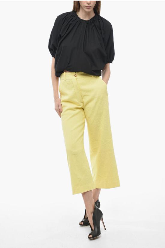  파투 크롭 팬츠 TR0010134 213M Yellow - PATOU