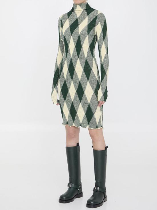  버버리 숏 원피스 7402540 8081055 B8766 GREEN - BURBERRY