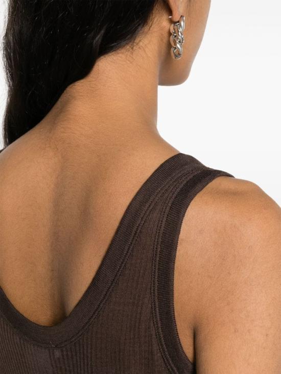 24FW 르메르 민소매 티셔츠 TO1156LK1017 BR490 DARK CHOCOLATE - LEMAIRE