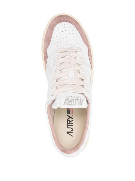  오트리 메달리스트 로우 레더 스니커즈 AULWGS28 GOAT SUEDE WHT NUDE - AUTRY