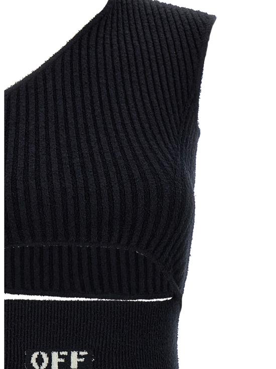  오프화이트 미디 원피스 OWHI072S23KNI00110011001 Black - OFF WHITE