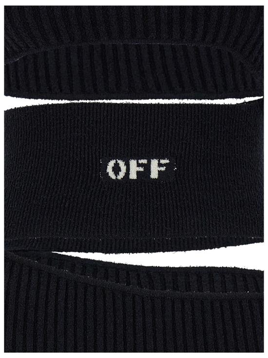 오프화이트 미디 원피스 OWHI072S23KNI00110011001 Black - OFF WHITE