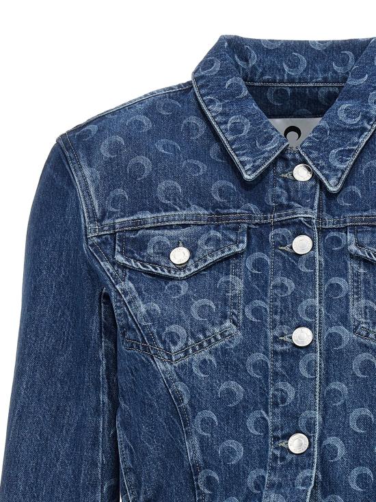  마린세르 / 여성 데드스톡 모노그램 패턴 데님 자켓 WJA041BL50 BPG - MARINE SERRE