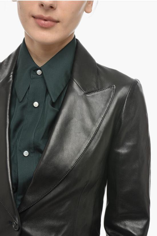  아미리 가죽 자켓 WLJ004 001 Black - AMIRI